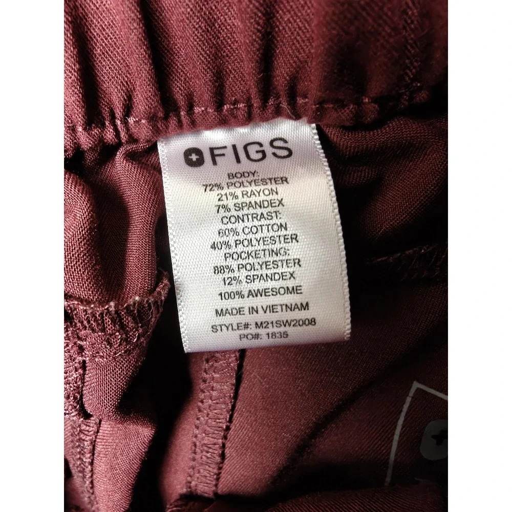 FIGS Scrub Pants Mens Small Red Technical Collection Jogger Drawstring Cuffed